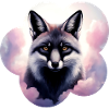 Pastellwolf im Wolkenhimmel