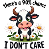 Funny Cow Quote– There’s a 90% Chance I Don’t Care
