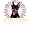 Humour Chien Doberman Femme