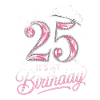 25th Birthday Crown Glitter