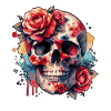 Flower Skull