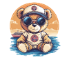 Teddy bear with sunglasses