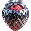 Futuristic Chrome Strawberry