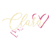 Clara Surname First name Calligraphy Heart