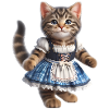 Mignon petit chat en dirndl