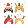 Gaming Controller mit Weihnachtsdekoration