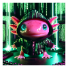 Futuristic Cyber Axolotl Friend