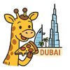 Dubai Giraffe with Pizza