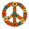 Blumiges Peace Symbol