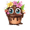 Cupcake with flowers