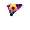 Retro Wave Sunflower Triangle