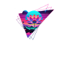 Retro Wave Lotus Triangle