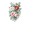 Eleganter Rosen-Aquarell-Strauß
