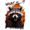 Angry raccoon – "What is...?"