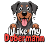 J’aime mon chien Doberman Love