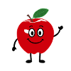 Drôle de pomme avec visage
