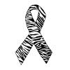 Zebra Print awareness Ribbon