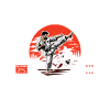 Kyokushin Karate Dad design med karateka og kanji