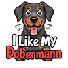 J’aime mon chien Doberman Love