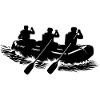 Rafting Outline Motif