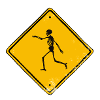 Caution skeleton