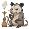 Opossum with hookah gift