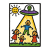 UFO takes dad with him!
