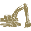 Bagger Silhouette Baugeräteführer Tiefbau