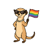 Freches Erdmännchen Pride T‑Shirt