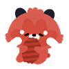 Panda roux endormi