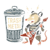 Funny Opossum Thrash Metal Guitar Vintage Trasher