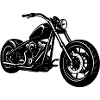 Schwarz-Weiß-Motorrad-Linienfoto