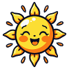 Laughing sun – good mood guarantee