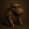 Hippopotame steampunk
