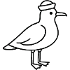 Möwe mit Mütze