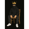 bandit cagoulé assis