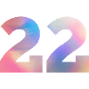 Bunte Zahl 22