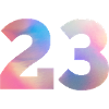 Bunte Zahl 23