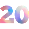 Bunte Zahl 20