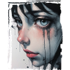 Anime Girl with Tears