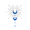 Peace symbol with moon