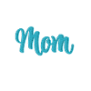 Mom and happy - Embroidery effect