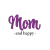 Maman et heureuse - Effet broderie