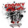 Skull Skateboard Graffiti Design