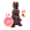 Lapin en chocolat 3D et bonbons – Candy Art