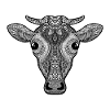 Cow Head Ornament Pattern