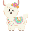 Summer, sun, llama with flowers