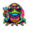 Psychedelic Hippie Frog