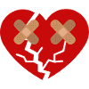 Broken Heart with Band-Aid