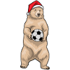 Bear Christmas Football